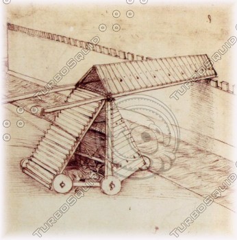 3d leonardo da siege machine model - Siege Machine by Mar.K